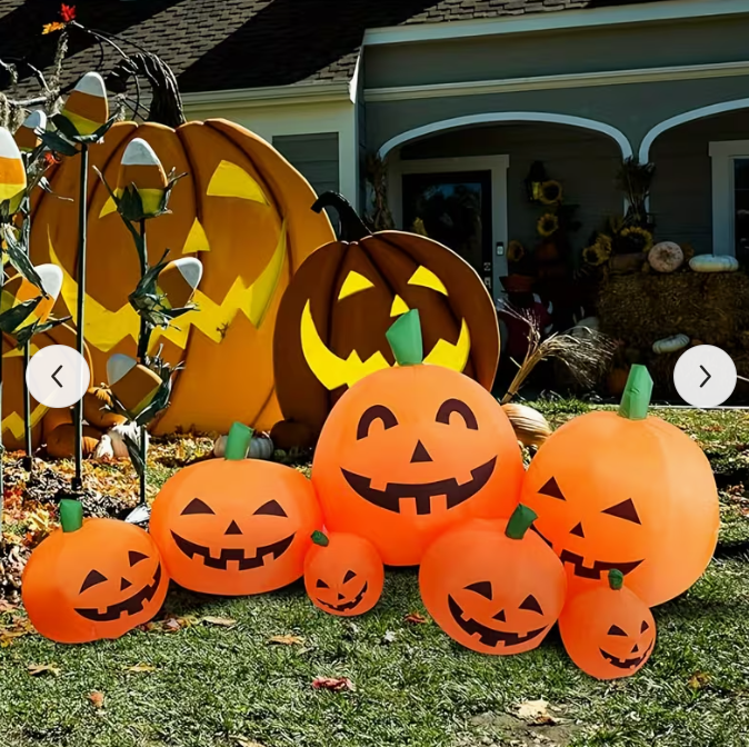 7.5 FT Inflatable Pumpkin Halloween Decor Outdoor With LED Light