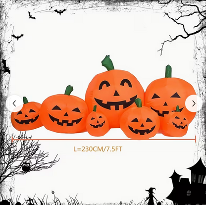 7.5 FT Inflatable Pumpkin Halloween Decor Outdoor With LED Light