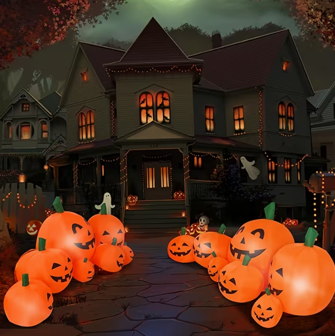 7.5 FT Inflatable Pumpkin Halloween Decor Outdoor With LED Light