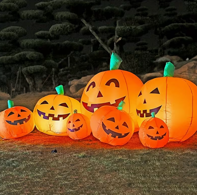 7.5 FT Inflatable Pumpkin Halloween Decor Outdoor With LED Light