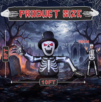 10FT Giant Halloween Inflatable Skeleton