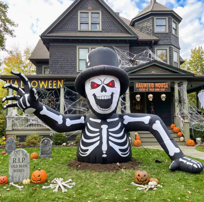 10FT Giant Halloween Inflatable Skeleton