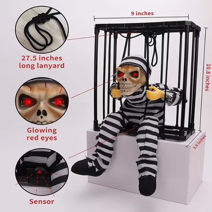Skull Ghost Hanging Prop with Spooky Sound