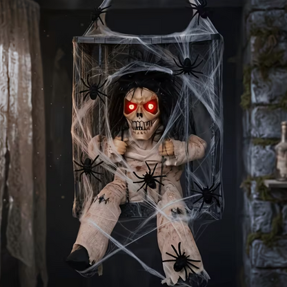 Skull Ghost Hanging Prop with Spooky Sound