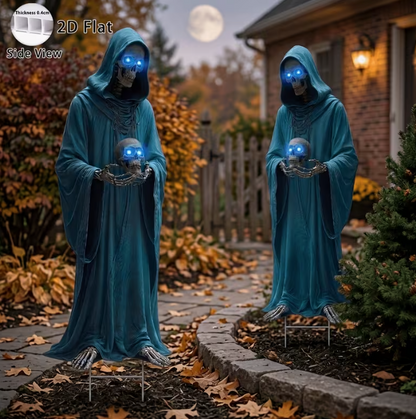 2pcs 39.4-Inch Ghost Halloween Decorative Plastic Sign