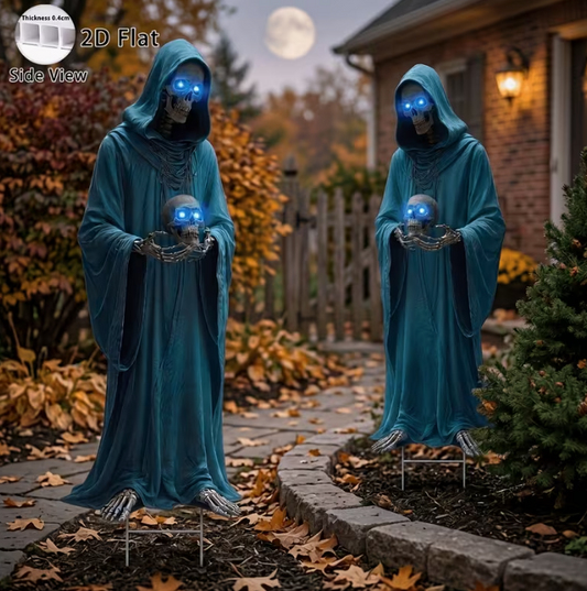 2pcs 39.4-Inch Ghost Halloween Decorative Plastic Sign