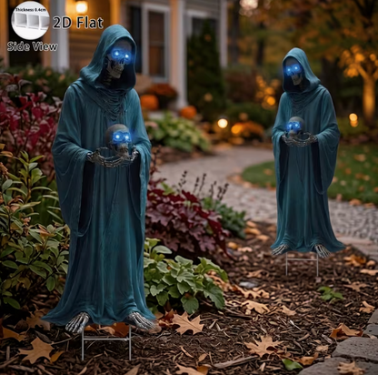 2pcs 39.4-Inch Ghost Halloween Decorative Plastic Sign