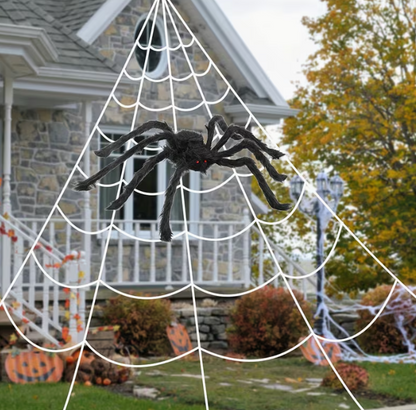Halloween Enormous Spider Web Decorations Outdoor 16FT