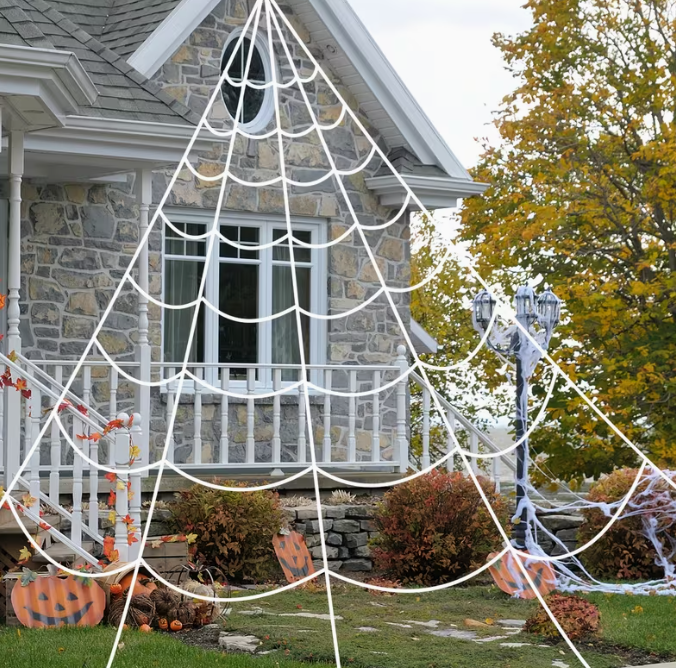 Halloween Enormous Spider Web Decorations Outdoor 16FT