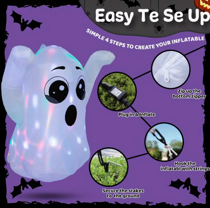 5 FT Tall Halloween Inflatable Friendly Ghost Outdoor Decoration