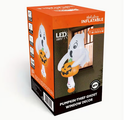 6-Foot Halloween Inflatable Ghost And Pumpkin