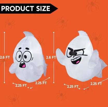 2 Pack for Halloween Inflatable Window Ghost
