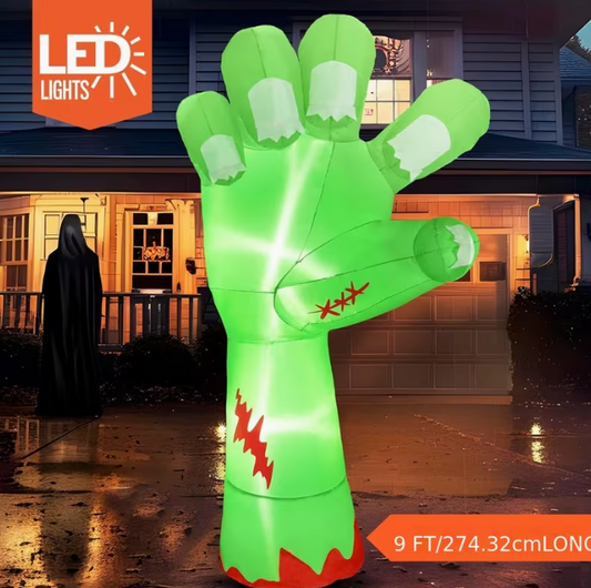 9ft Long Giant Halloween Inflatables Zombie Arm Outdoor Decoration