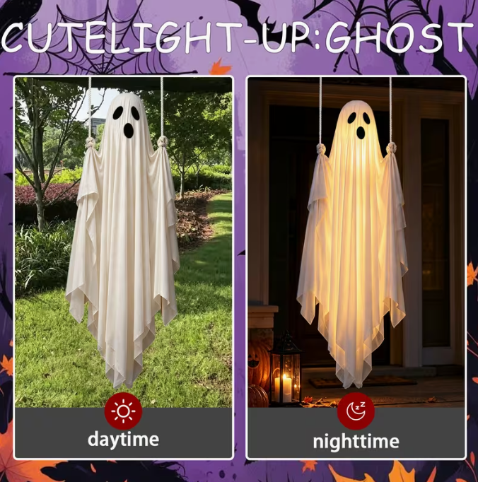 4.5-foot Oversized Hanging Ghost Halloween Decoration
