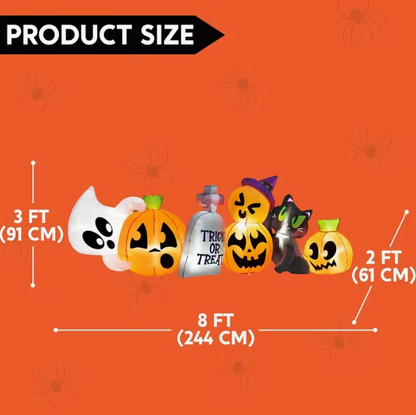 8ft Long Halloween Inflatables Outdoor Decoration