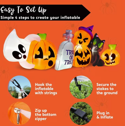8ft Long Halloween Inflatables Outdoor Decoration