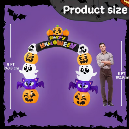 Halloween Inflatables Pumpkin Archway Outdoor Decoration