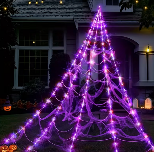16ft Giant Spider Web LED Lights