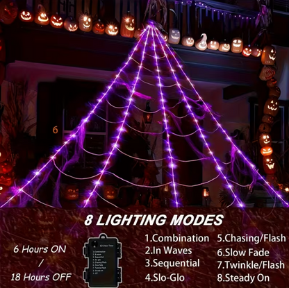 16ft Giant Spider Web LED Lights