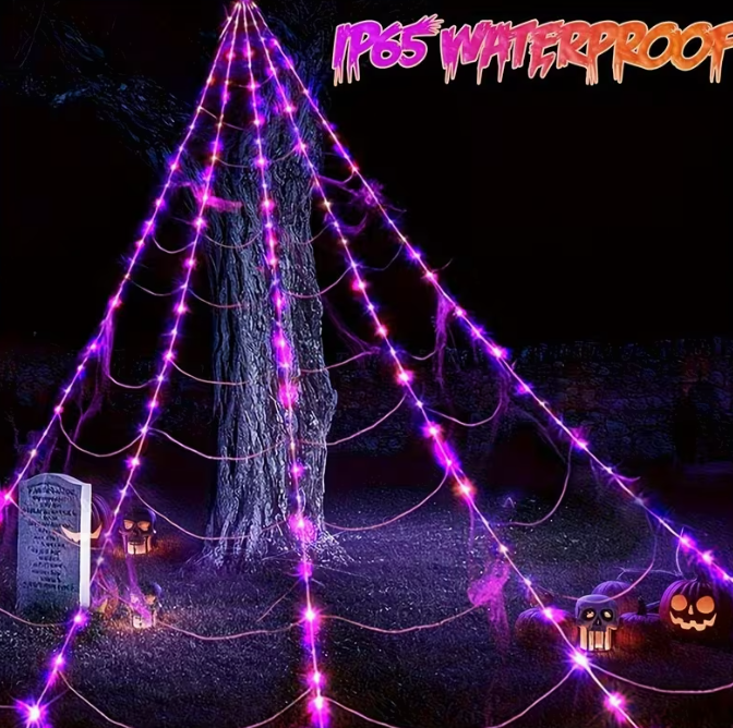 16ft Giant Spider Web LED Lights