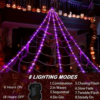 16ft Giant Spider Web LED Lights