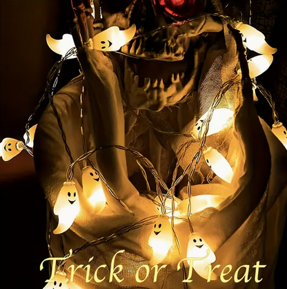 A String of 20 LED Halloween Ghost Lights