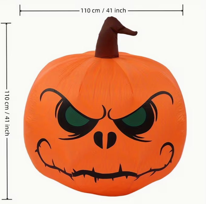 4ft Halloween Inflatable Pumpkin with LED Lights