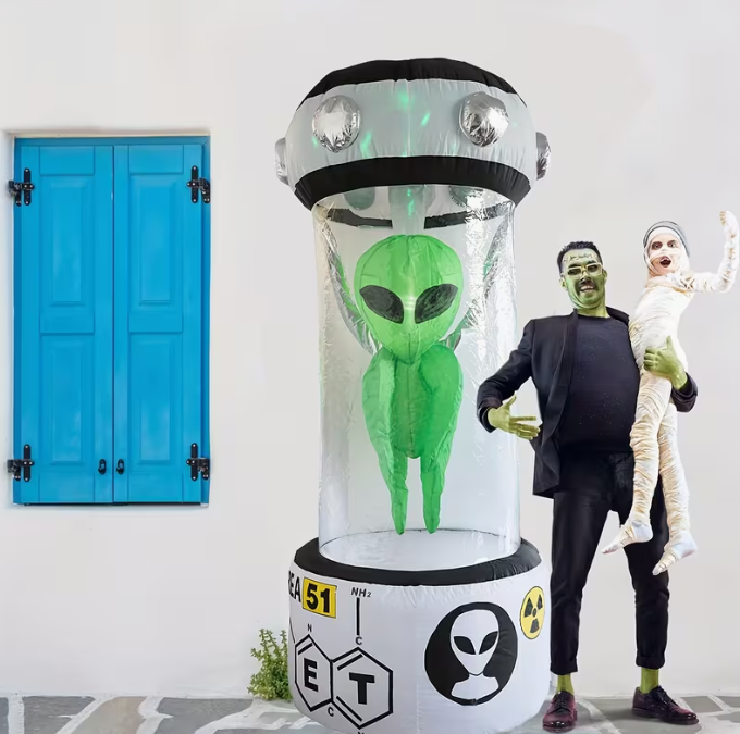 8ft Alien Halloween Decorations Inflatable