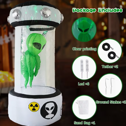 8ft Alien Halloween Decorations Inflatable