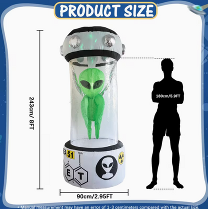 8ft Alien Halloween Decorations Inflatable