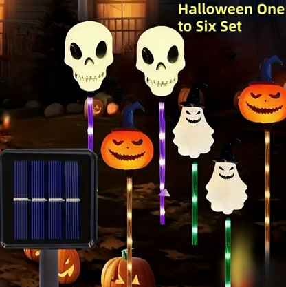 Solar-Powered 6pcs Halloween Pumpkin Garden Lights