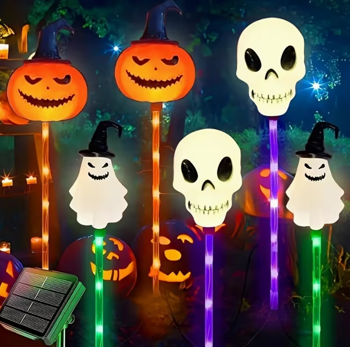 Solar-Powered 6pcs Halloween Pumpkin Garden Lights