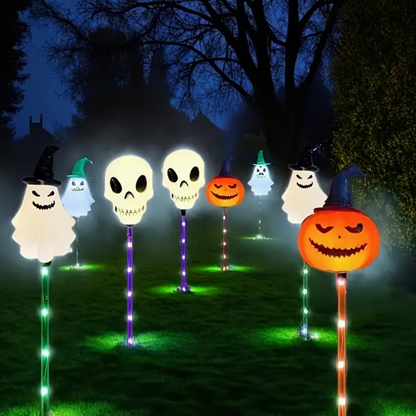Solar-Powered 6pcs Halloween Pumpkin Garden Lights