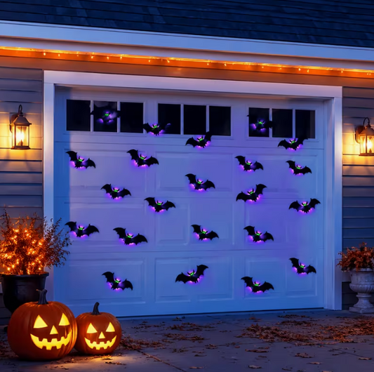24 Packs Halloween Bats Decorations Wall Stickers