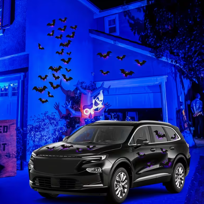 24 Packs Halloween Bats Decorations Wall Stickers