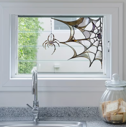 Halloween Spider Web Static Glass Sticker