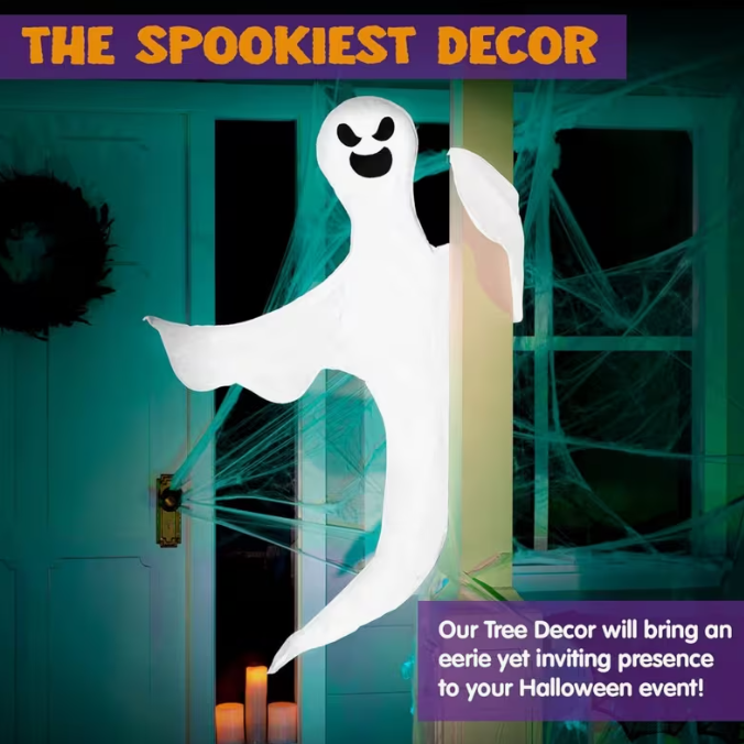 Ghost With Bendable Garland Wrap Decoration