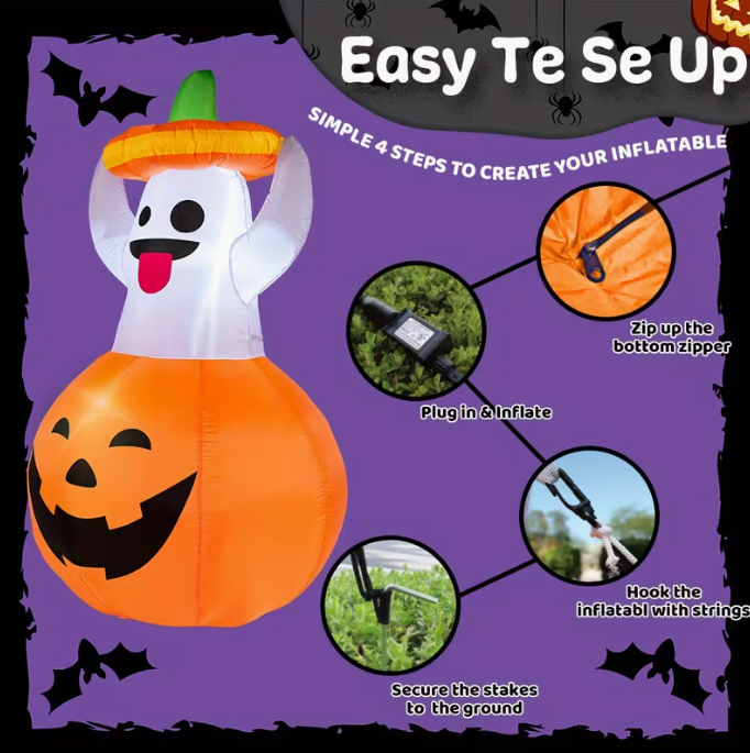 5ft Halloween Inflatable Ghost Outdoor Decoration